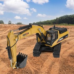 1/40 Scale Diecast Excavator Model Toy 360° Rotating Movable Arm Gift Box Men