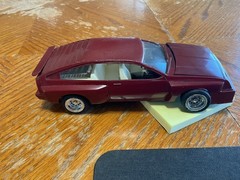 1/25 Vtg. Maroon Chevrolet. Cavalier Concept Built Model Kit Car