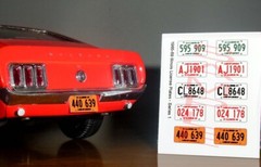 1965 – 1969 ILLINOIS miniature LICENSE PLATES for 1/25 scale MODEL CARS—PLS READ