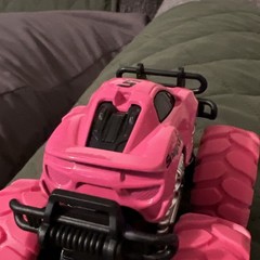 Snap-on pink #5 Monster truck race car toy car pull back and it goes 3×3 size
