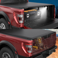 Soft Roll up Truck Bed Tonneau Cover Compatible for 2015-2024 2025 Ford F-150 F1