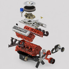 1/25 Scale Resin 3D Chevy 427 with transmission