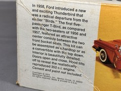 Vintage 1/24 Scale Monogram 1958 Ford Thunderbird Model Kit Dated 1974 T-bird