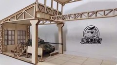 1/72 Tank Armored Vehicle Factory Garage Workshop DIY Kit