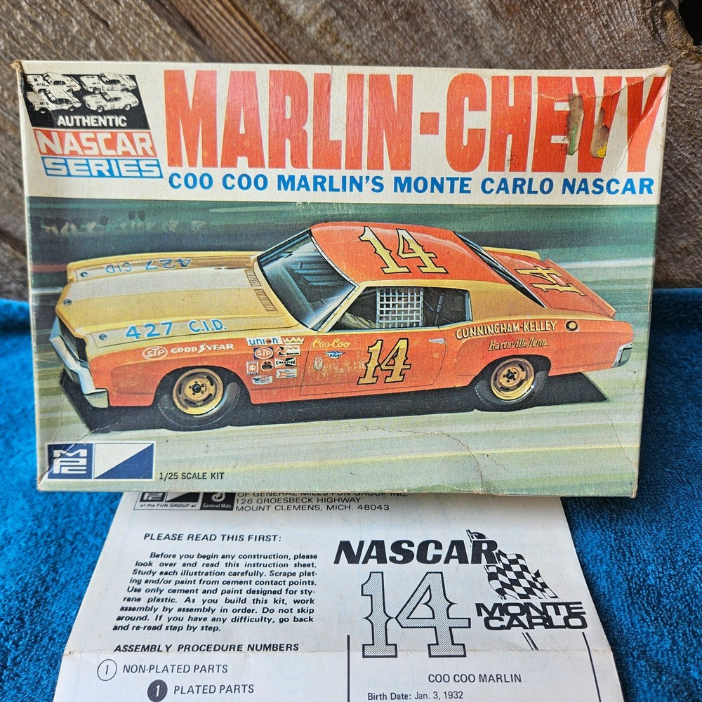 MPC Coo Coo Marlin Monte Carlo NASCAR Stock Car 1/25 Model Kit Unassembled
