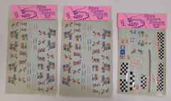 NASCAR Racing 1/24-1/25 Model Car Vtg Decal Sheets Army Navy Marines Lot Of 17
