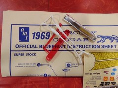 AMT ANNUAL Original 1969 Mercury Cougar Instructions Decals and Parts Y-908