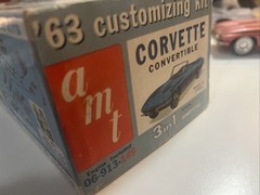 VTG AMT 1963 Chevrolet Corvette Conv Model Kit Built # 06-913-149 W/ Box