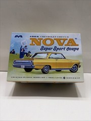 Moebius 1964 Nova Super Sport Coupe Model Car Kit – Yellow (2320) Open Box