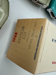 7 NOS Johan 1968 AMC Javelin SST Dealer Promo Cars w/ Original Boxes & CASE BOX