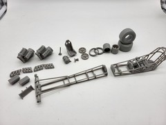 1960s Front Engine Dragster With Two V8s, 1/25 Scale Mode Kit