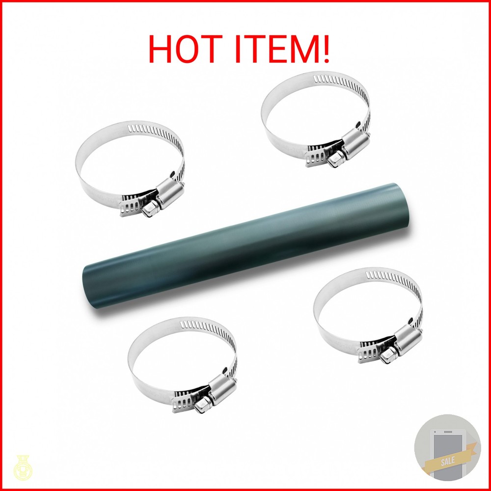 Gasoline Fuel Filler Neck Hose with 4 Hose Clamps,2 inches Inside Reinforced Gas