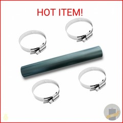 Gasoline Fuel Filler Neck Hose with 4 Hose Clamps,2 inches Inside Reinforced Gas