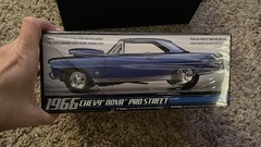 AMT 1966 Chevy Nova Pro Street 1/25 Scale Model Kit New In Open Box Muscle Car