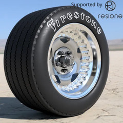 1:25-1:24 Scale Centerline Muscle Car Resin Printed Rims and Tire Kit