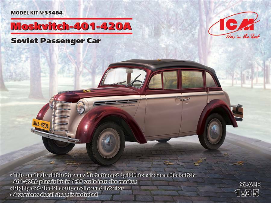 ICM 1/35 Moskvitch 401/420A Soviet Passenger Car #35484