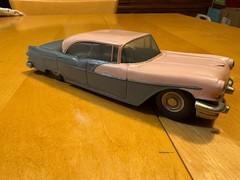 1956 Pontiac Star Chief 4-door Hardtop Dealer Promo Model Car PINK AND GRAY