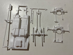 Model Car Parts – Revell ’71 Plymouth GTX chassis suspension exhaust ONLY 1/24
