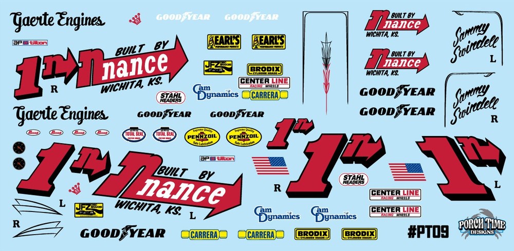 Porch Time 1/24 scale #1n Sammy Swindell Nance Sprint car decals