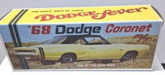 1968 Dodge Coronet R/T and Charger R/T Promo Model REPLICA BOX ONLY..NO CAR