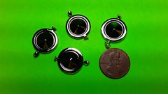 Willys Jeep WWII Army Truck 1/25 Chrome Custom Car Hubcaps Smooth Points Show