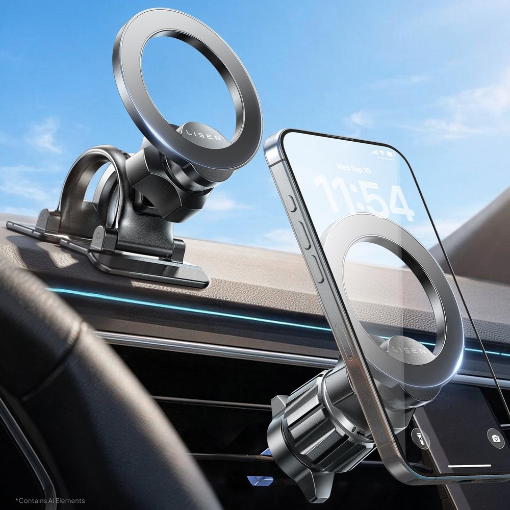 LISEN for MagSafe Car Phone Mount Strong Magnets Magnetic Phone Holders for Y…