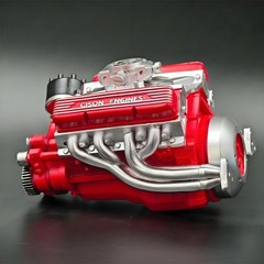 V8 Combustion Engine Motor Engineering Model Toy Internal DIY Hobby AIA