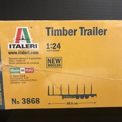 ITALERI 3868 TIMBER TRAILER MODEL KIT-NIB-1:24 SCALE