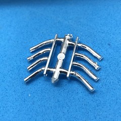 FOB 33 Willys Dragster Weed-burner Drag Race Chrome Headers 1:25 LBR Model Parts