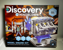 Discovery Mindblown Model Engine Building Kit DIY 4-Cylinder Combustion 104 pcs