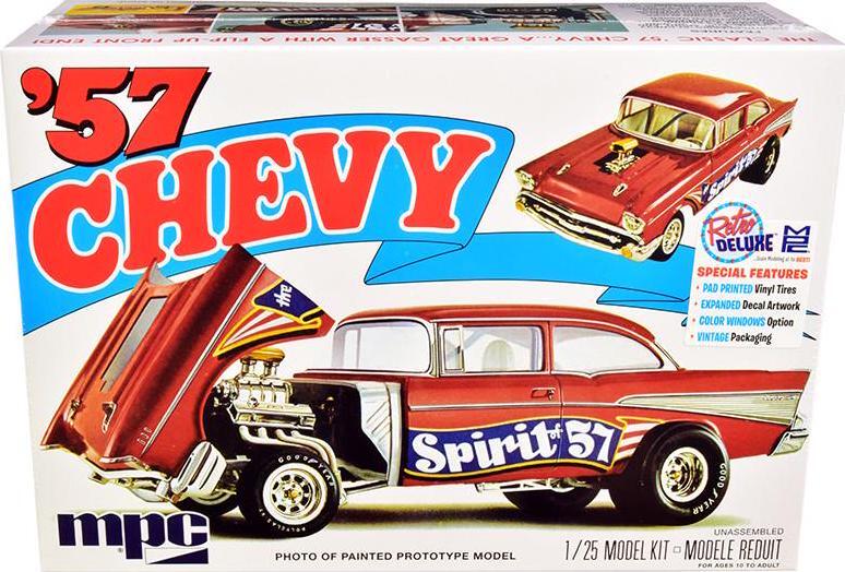 1957 Chevrolet Gasser Flip Nose Spirit of 57 1/25 Scale Skill 2 Model Kit by MPC