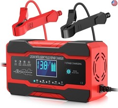 YONHAN Battery Charger 10-Amp 12V and 24V Fully-Automatic Smart Car Battery