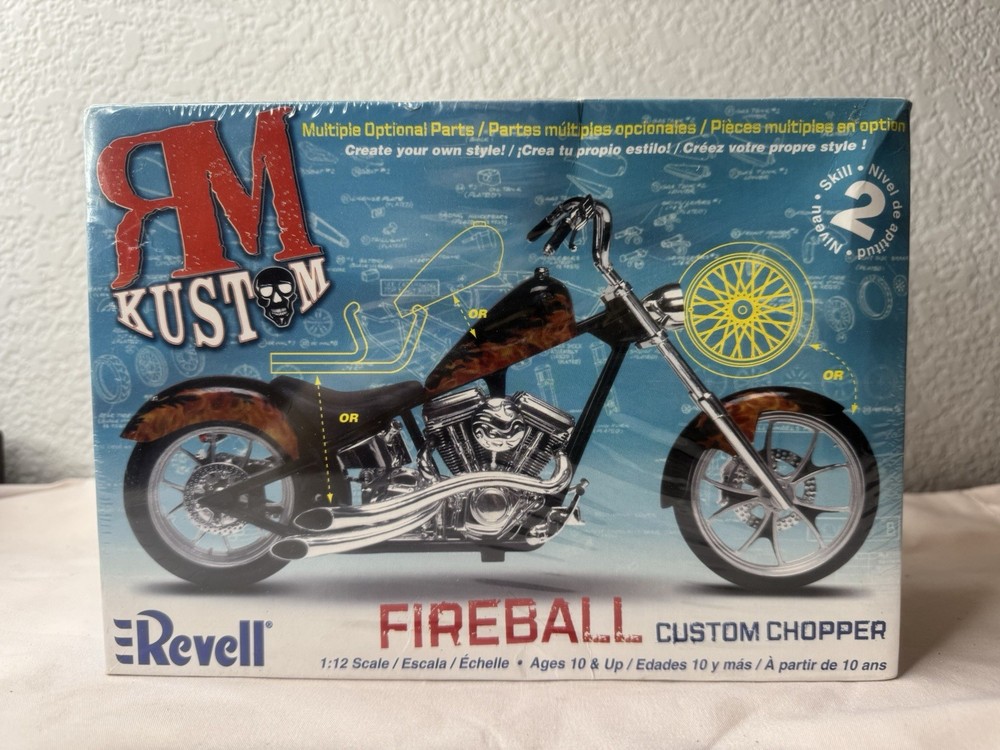 Revell RM Kustom Fireball Custom Chopper 1/12 Model Kit Sealed 85-7319