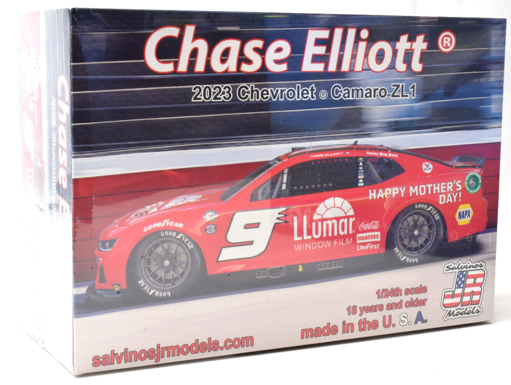 Salvinos JR Models “LLumar” Chase Elliott 2023 Camaro ZL1 Nascar 1/24 Car Kit