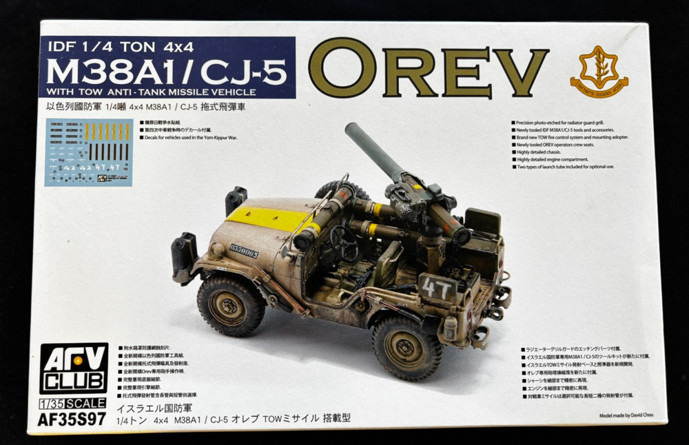 AFV Club 1/35 IDF M38A1 CJ-5 Orev Anti-Tank Missile Vehicle AF35S97 TOW PE – NEW