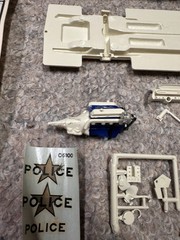 Jo-Han Plymouth Police Emergency Wagon 1:25 Model Kit #C-5100 (STARTED / READ)