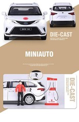 1:24 Sienna Granvia MPV Diecast Metal Alloy Toy Car Model with Sound & Light Sim