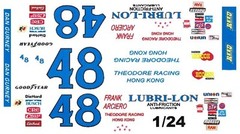 #48 Dan Gurney LUBRI-LON 1977 1/25th – 1/24th Scale Waterslide Decals