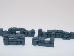 1/72 Diorama Resin Sandbag Wall Fortifications Bunker Military Scene Props Model