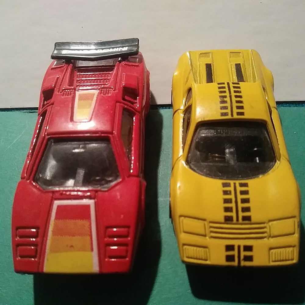 ZEE TOYS RACERS, FERRARI 365BB, COUNTACH LP5000S #D70/61 2.75″ DIE CAST NEW MINT