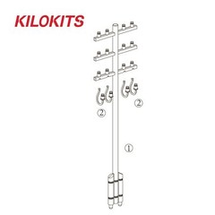 KILOKITS 5PCS 1/35 Telegraph Poles 3 Cross Bars Model Kits Wargaming Diorama