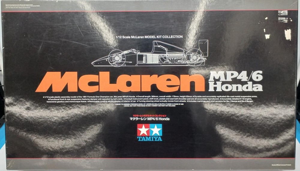 TAMIYA McLaren MP4/6 HONDA 1/12 Collectables 17+