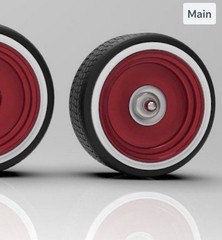 1:10 21” Smoothies And Chrome Bullet Caps Low Profile Whitewall Tires 12mm Hex