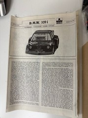 Vintage ESCI BMW 320 Carling Black Label Model Kit / kit 3005 made in Italy