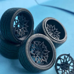 1:25-1:24 Scale SevenK7 Nika S Resin Printed Rims and Tire Kit