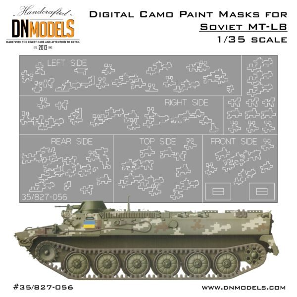 DN 1/35 Ukraine MT-LB Digital Camouflage Paint Masks