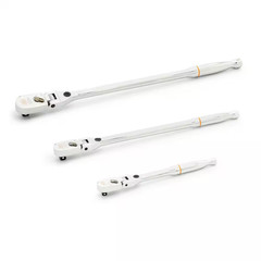 120XP 1/4 In., 3/8 In. and 1/2 In. Drive Locking Flex Head Ratchet Set (3-Piece)