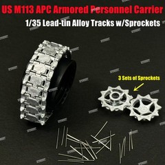 1/35 US M113 ACAV Tank Metal Tracks w/Drive Sprockets Set Fits AFV Club/Tamiya