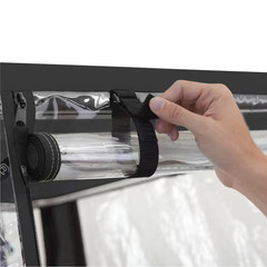 Deluxe Golf Car Enclosure Black Short Roof