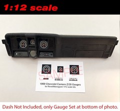 1/12 1969 CAMARO Z/28 GAUGE FACES— 1/12 REVELL MONOGRAM —PLEASE READ DESCRIPTION